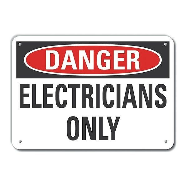 Decal, Danger Electricians Only, 10x7