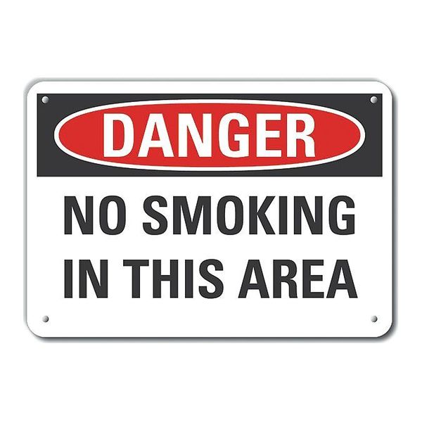 Aluminum No Smoking Danger Sign, 10