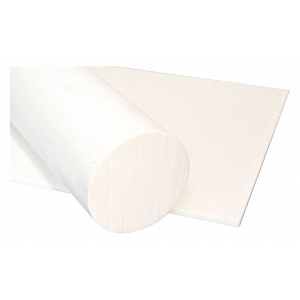 White PET-P Rod Stock 5 ft. L, 4