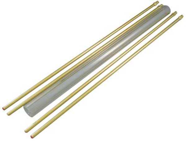 Glass Rod Kit, Plain, 3/4In Dia, 24In L