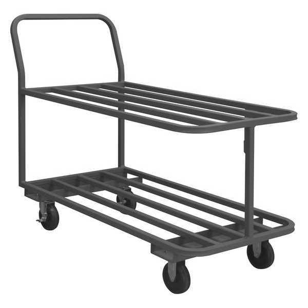 Steel Easy Access & Load Low-Profile Utility Cart with Metal Shelves & Tube Frame, Raised, 1,400 lb