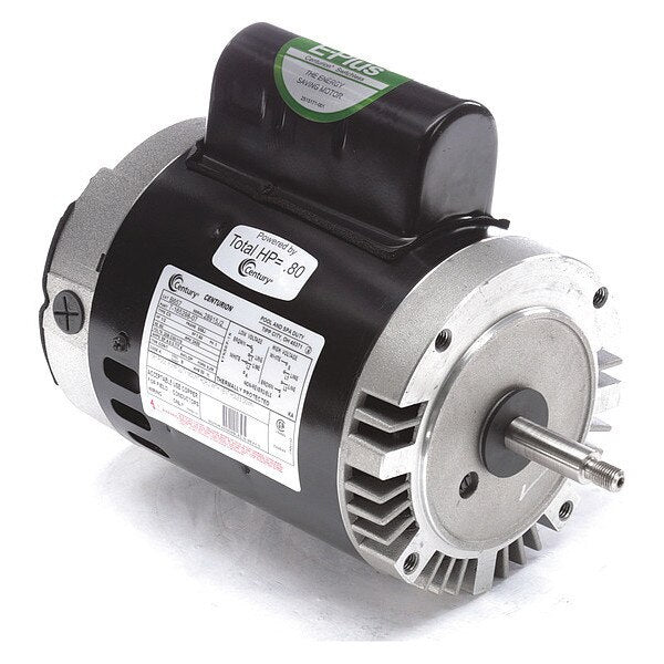 Pool Pump Motor, Permanent Split Capacitor, 1/2 HP, 56J Frame, 3,450 Nameplate RPM