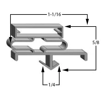 Refrigeration Door Gasket, 29-3/8