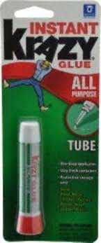 KRAZY GLUE, 0.07 Oz Tube Clear Instant Adhesive1 Min