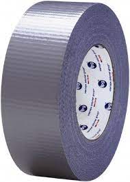INTERTAPE, 3" X 55m Silver Duct Tape11 Mil, Rubber