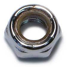Nylon Insert Lock Nut, 5/16"-24, Steel, Grade 2, Chrome Plated, 1/4 in Ht, 10 PK