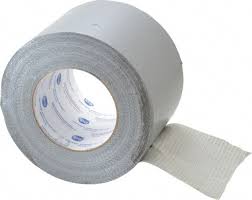 INTERTAPE, 4" X 55m Silver Duct Tape9 Mil, Rubber A