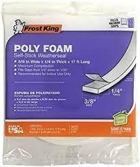 FROST KING, 17' Long X 3/8" Wide, Open Cell Polyuret