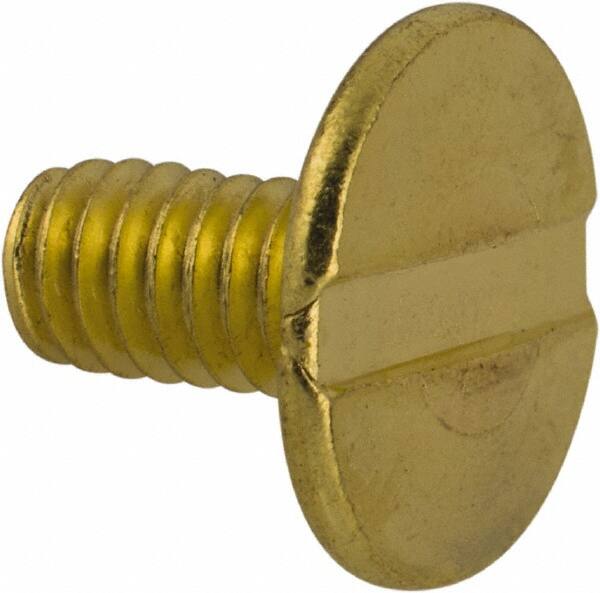 MADE IN USA, #8-32 Thread Screw, Truss Head, Slotted, 1/4" Length Under Head.