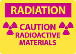 NMC"radioactive Material", 1-3/4" Long X 8"