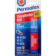 PERMATEX., 10 Gal Tube, Red, High Strength Gel Thre