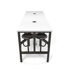 OFM INC,Standing Height Table,8seats,darkv/white