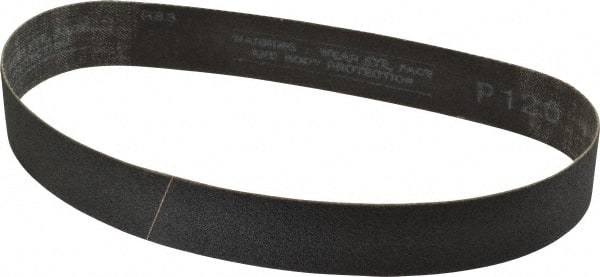 USA, Abrasive Belt, 1-1/8" Wide X 21" Oal, 120 Grit, Silicon Carbide