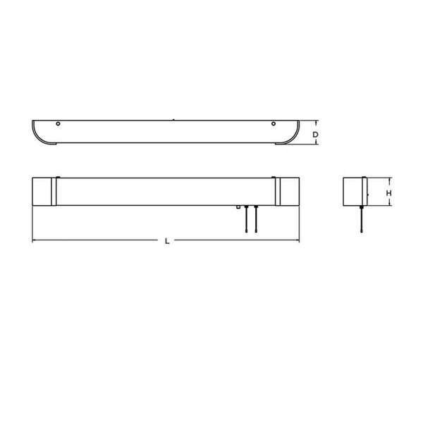 Allen - Overbed Light Fixture - 4Ft, Height: 4