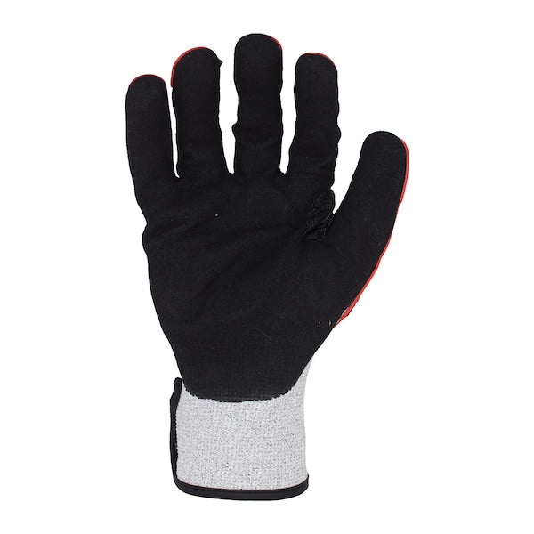 Raptor 13 ga. ANSI A4 Cut Resistant Gloves, Sandy Foam Nitrile Palm Coating, TPR Hand Protection 2XL