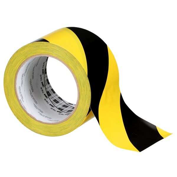 Striped Vinyl Tape, 5.0 Mil, 3