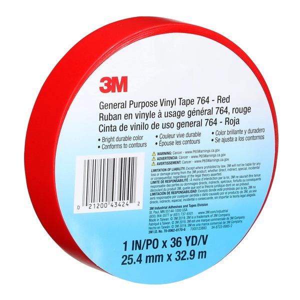 Vinyl Tape, 5.0 Mil, 1