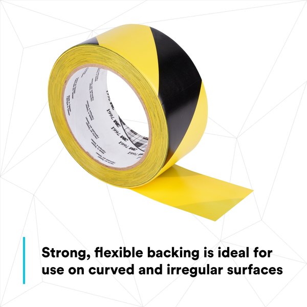 Striped Vinyl Tape, 5.0 Mil, 3