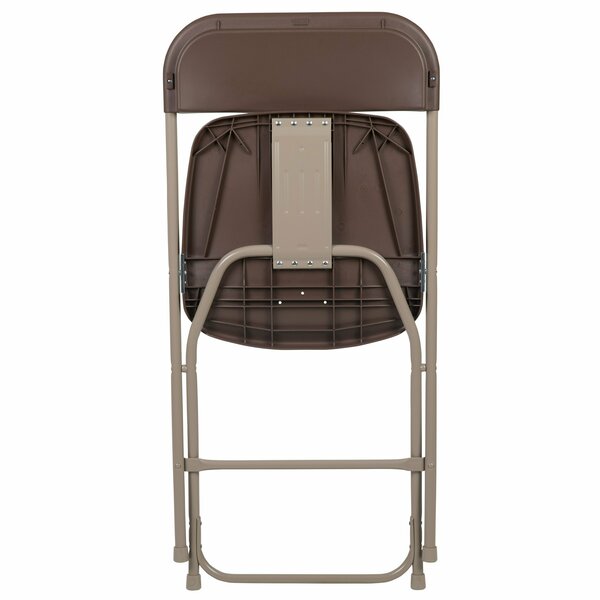 Hercules Series Plastic Folding Chair Brown - 10 Pack 650LB Weight Capacity Comfortable Event Chair-Lightweight Folding Chair