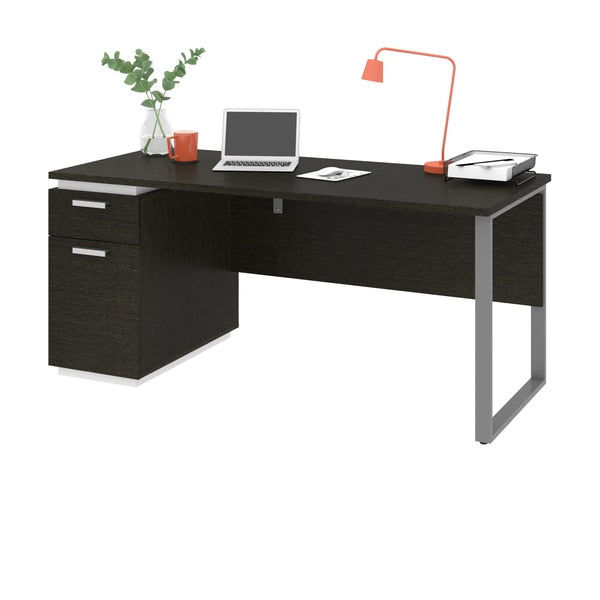 Aquarius Computer Desk, Deep Grey/White