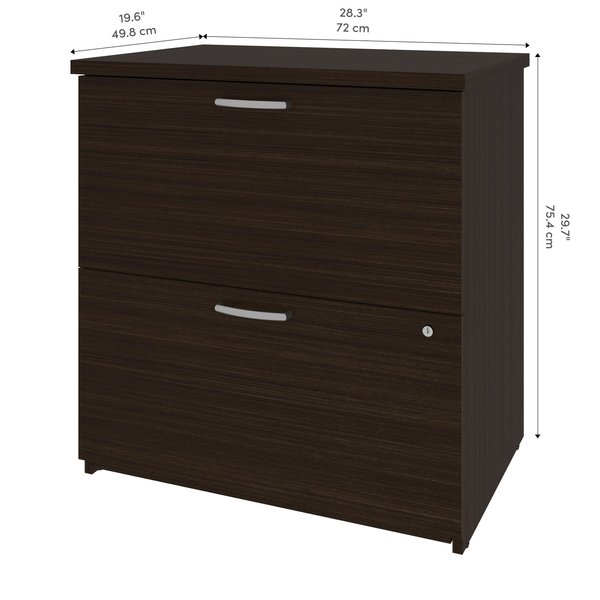 Universel 29W Lateral File Cabinet  in dark chocolate