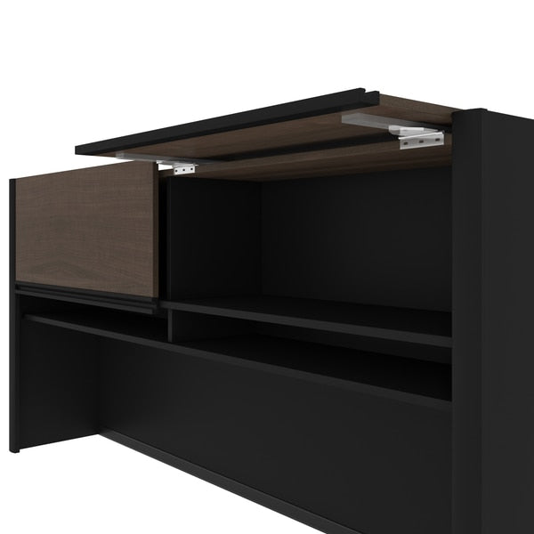 Connexion L-Shaped Workstation, Antigua/Black