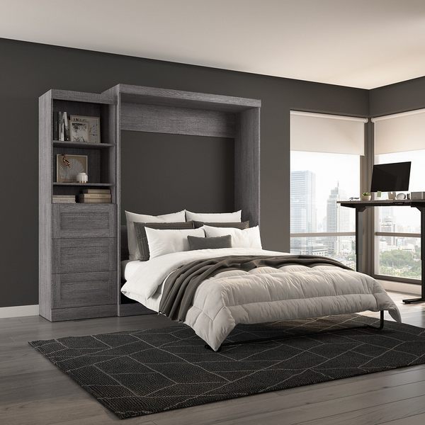 Queen Wall Bed Kit, Pur, Bark Gray, 90