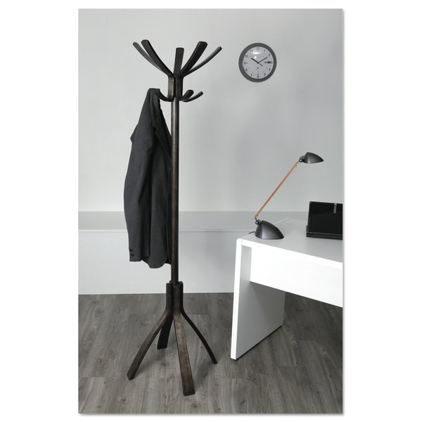 Cafe Wood Coat Stand, Espresso Brown