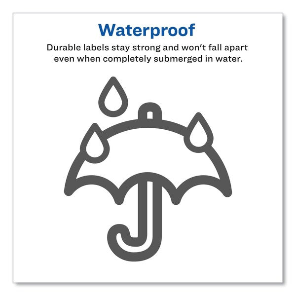 Durable Water-Resistant Wraparound Labels, 3 1/4 x 7 3/4, PK16