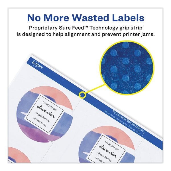 Print-to-the-Edge Easy Peel Round Labels, 2