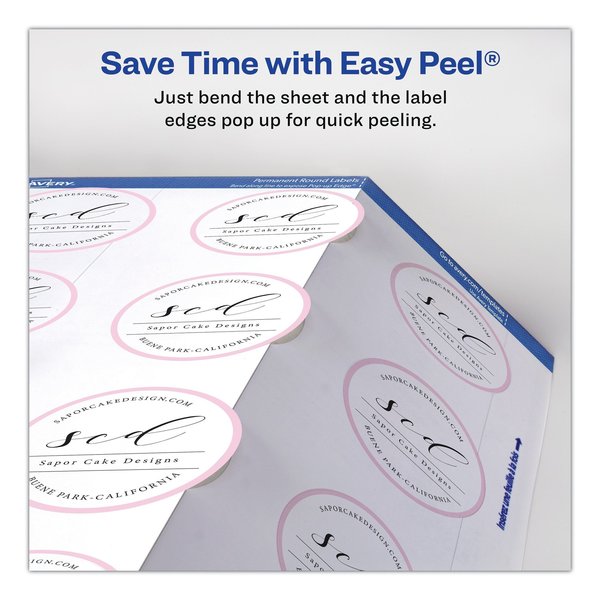 Print-to-the-Edge Easy Peel Round Labels, 2