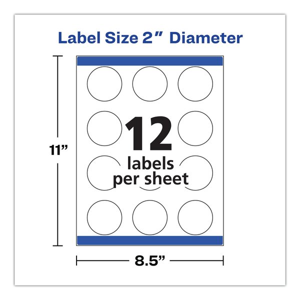 Print-to-the-Edge Easy Peel Round Labels, 2