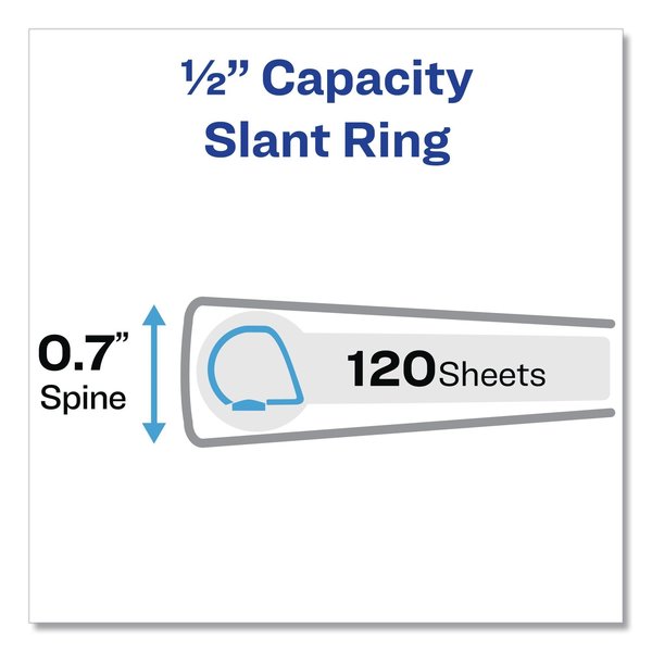 HD View Binder w/DuraHinge and Locking One Touch Slant Rings, 1/2