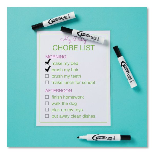 Marker, Dry Erase, Black, PK36