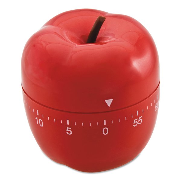 Timer, Apple Shape, 0 to 60 min., Red