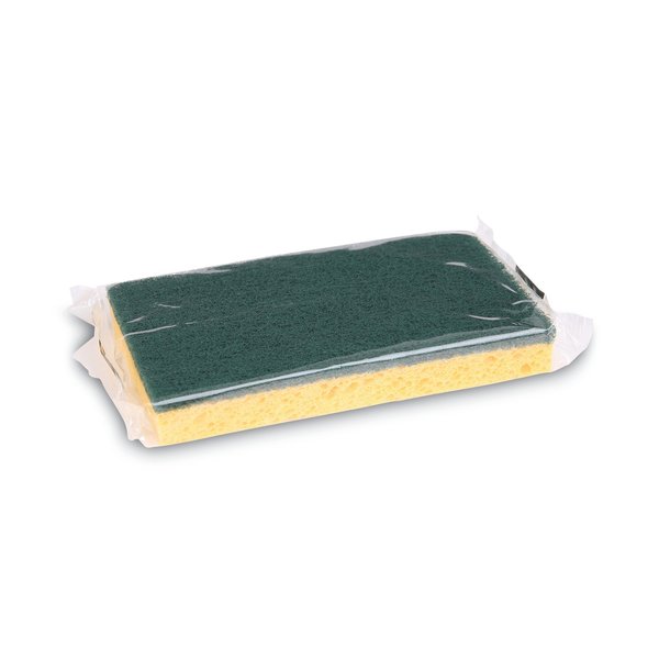 Scrubbing Sponge, Medium Duty, Green, PK20