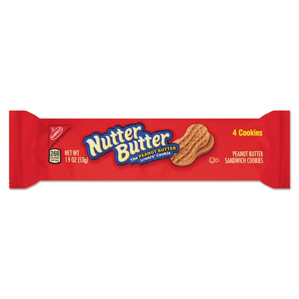 Nutter Butter Cookies, 3 oz Bag, PK48
