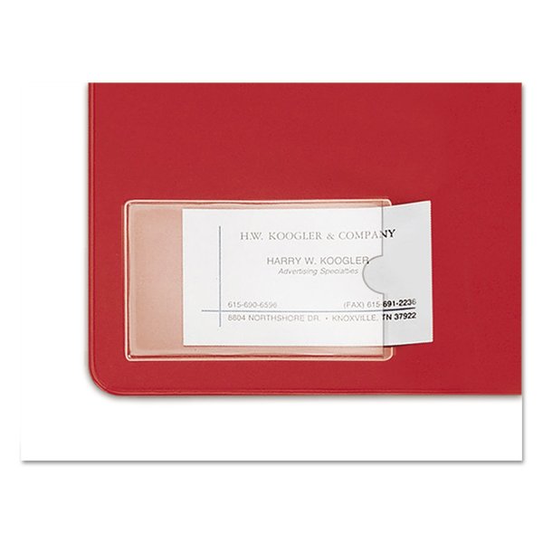 Business Card Pocket, Top Load, Clear, PK10
