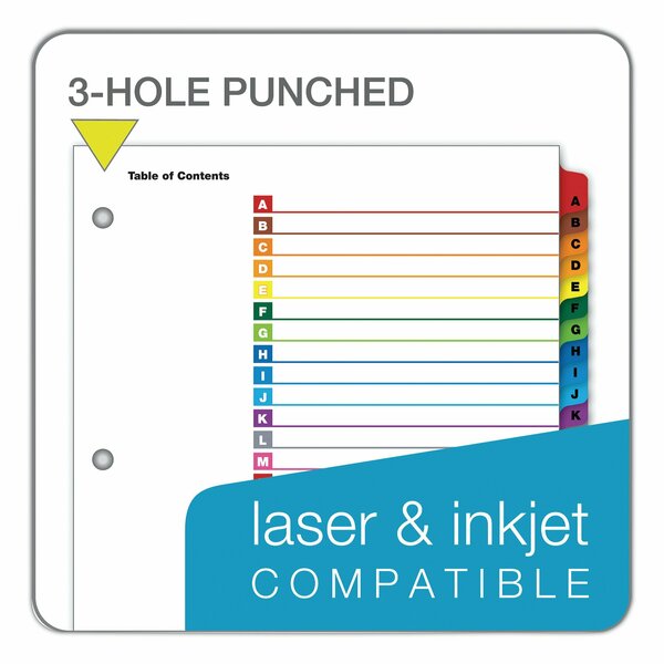 Table of Contents Index Divider 8-1/2 x 11