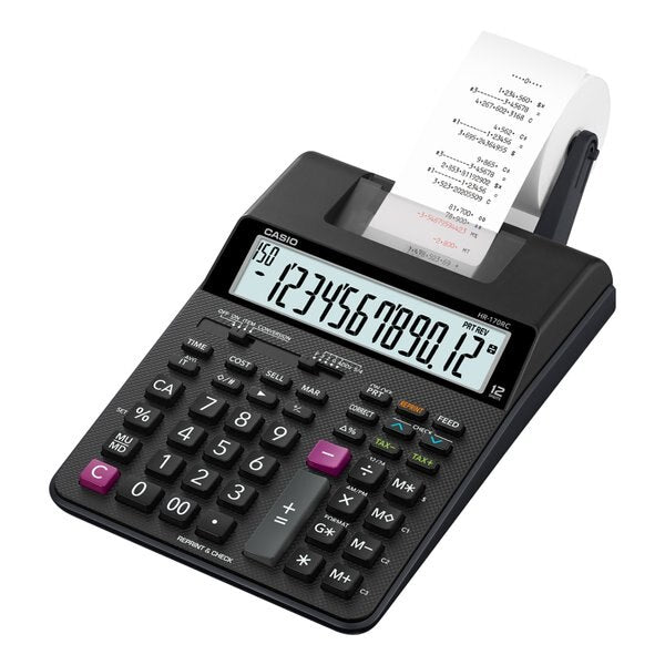HR170R Printing Calculator, 12-Digit, LCD