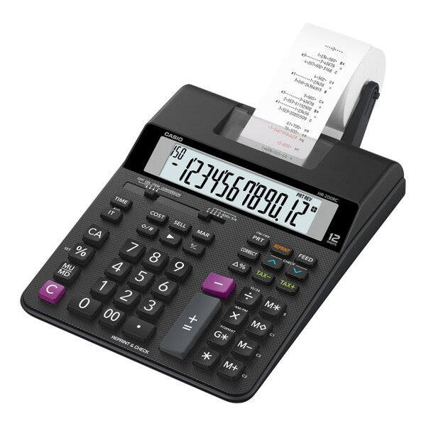 HR200RC Printing Calculator, 12-Digit, LCD