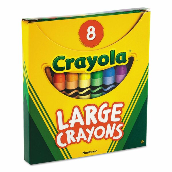 Crayon, Largeg, Tuck Box, Assorted, PK8