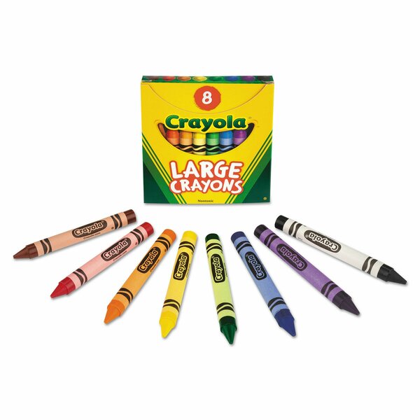 Crayon, Largeg, Tuck Box, Assorted, PK8