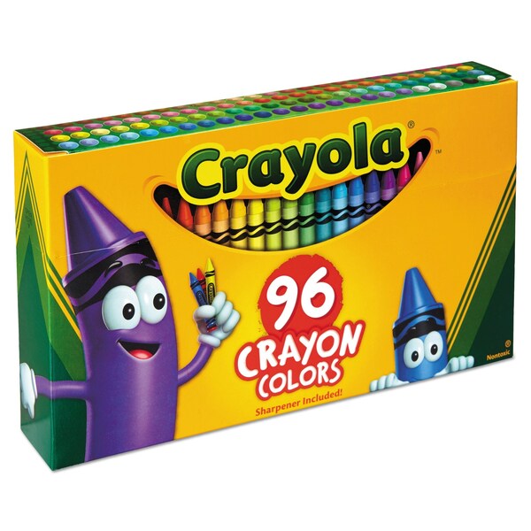 Color Crayons, Assorted, PK96