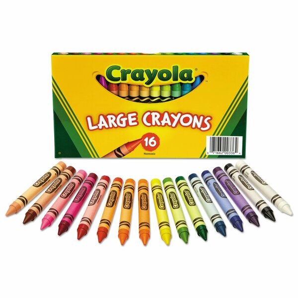 Crayon, Large, Assorted, PK16