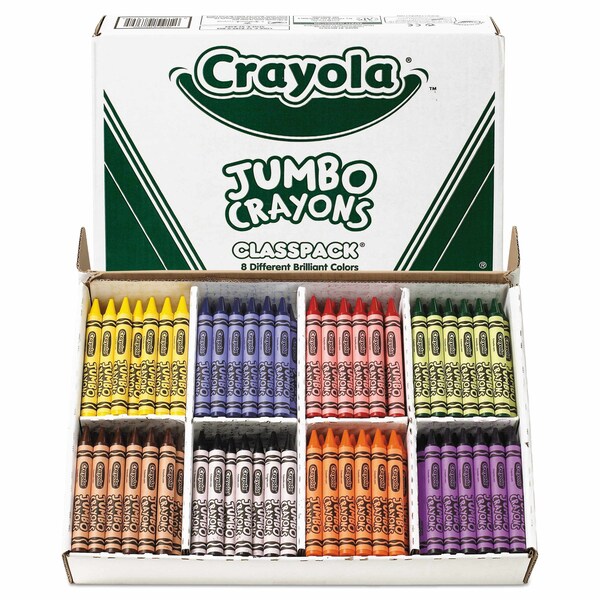 Crayons, Jumbo, Assorted, PK200