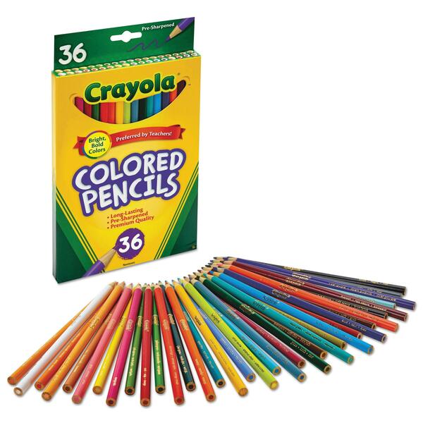 Color Pencil, Long Barrel, Assorted, PK24