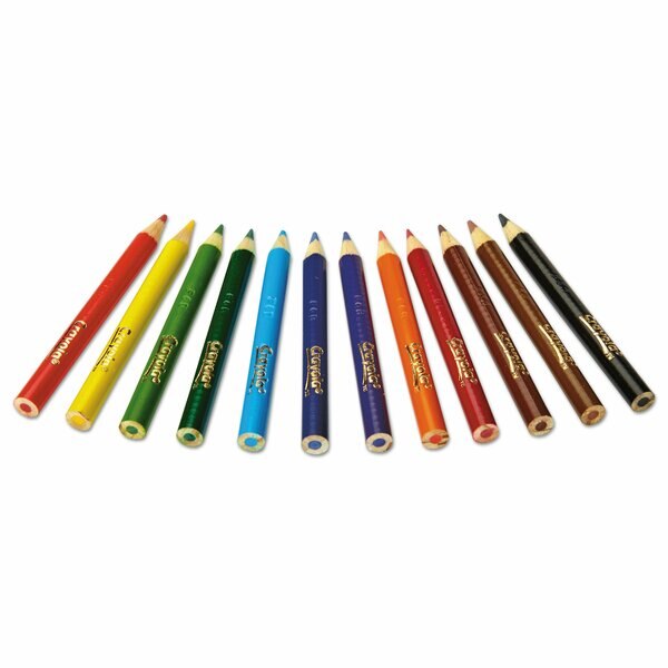 Color Pencil, Short Barrel, Assorted, PK12