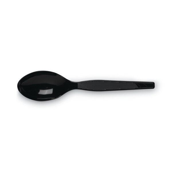 Disposable Teaspoon, Black, Med Weight, PK1000