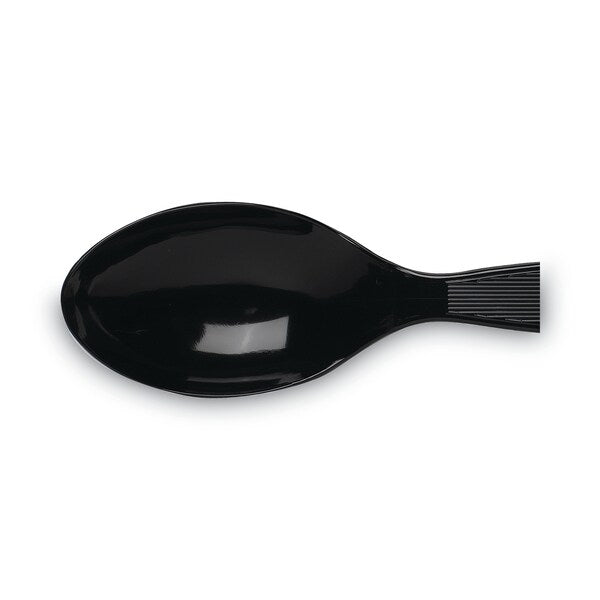 Disposable Teaspoon, Black, Med Weight, PK1000